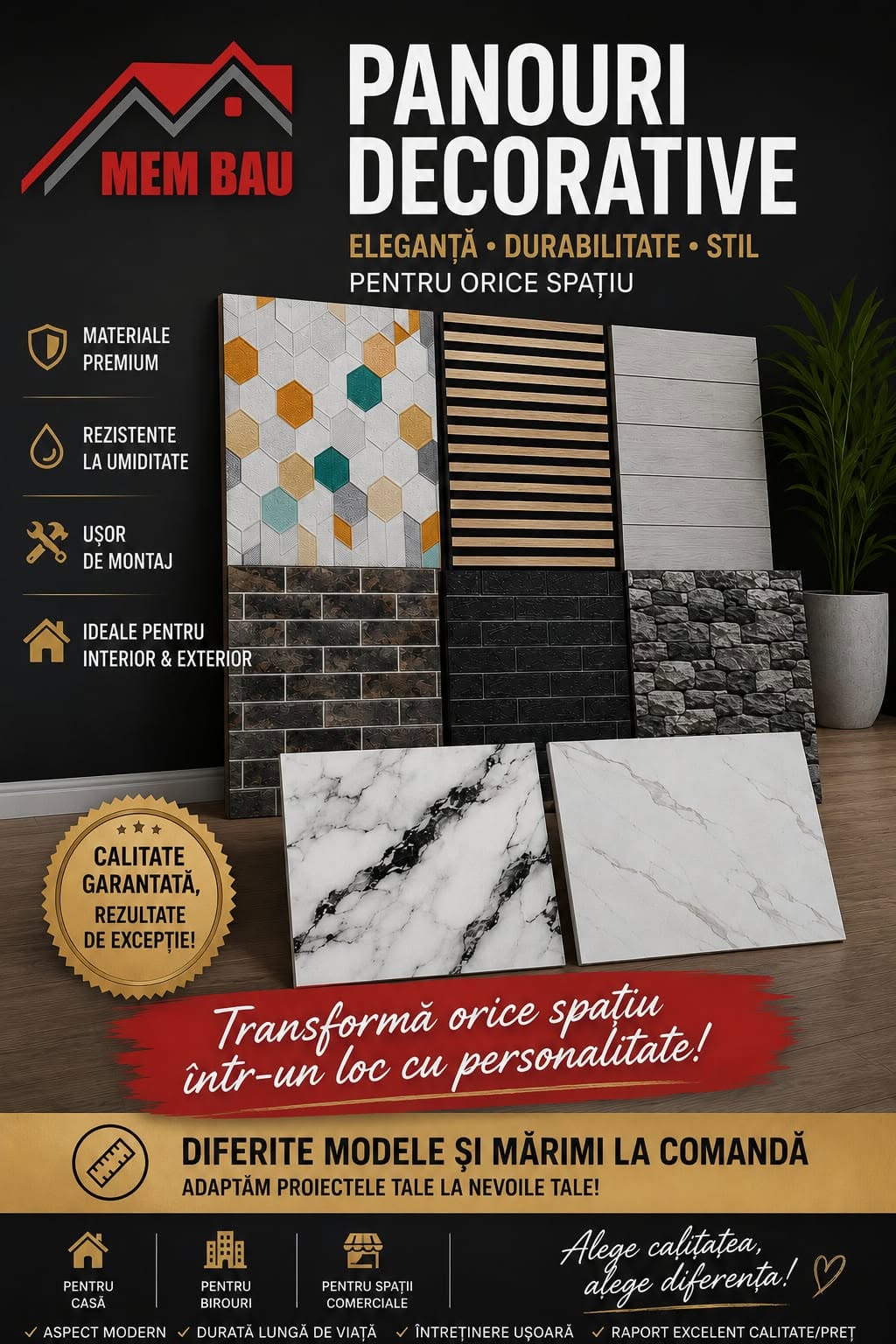 Panouri decorative pentru orice spațiu
